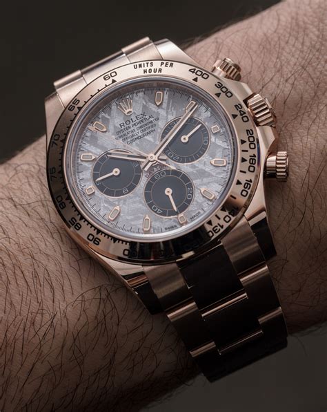 rolex daytona gold meteorite dial